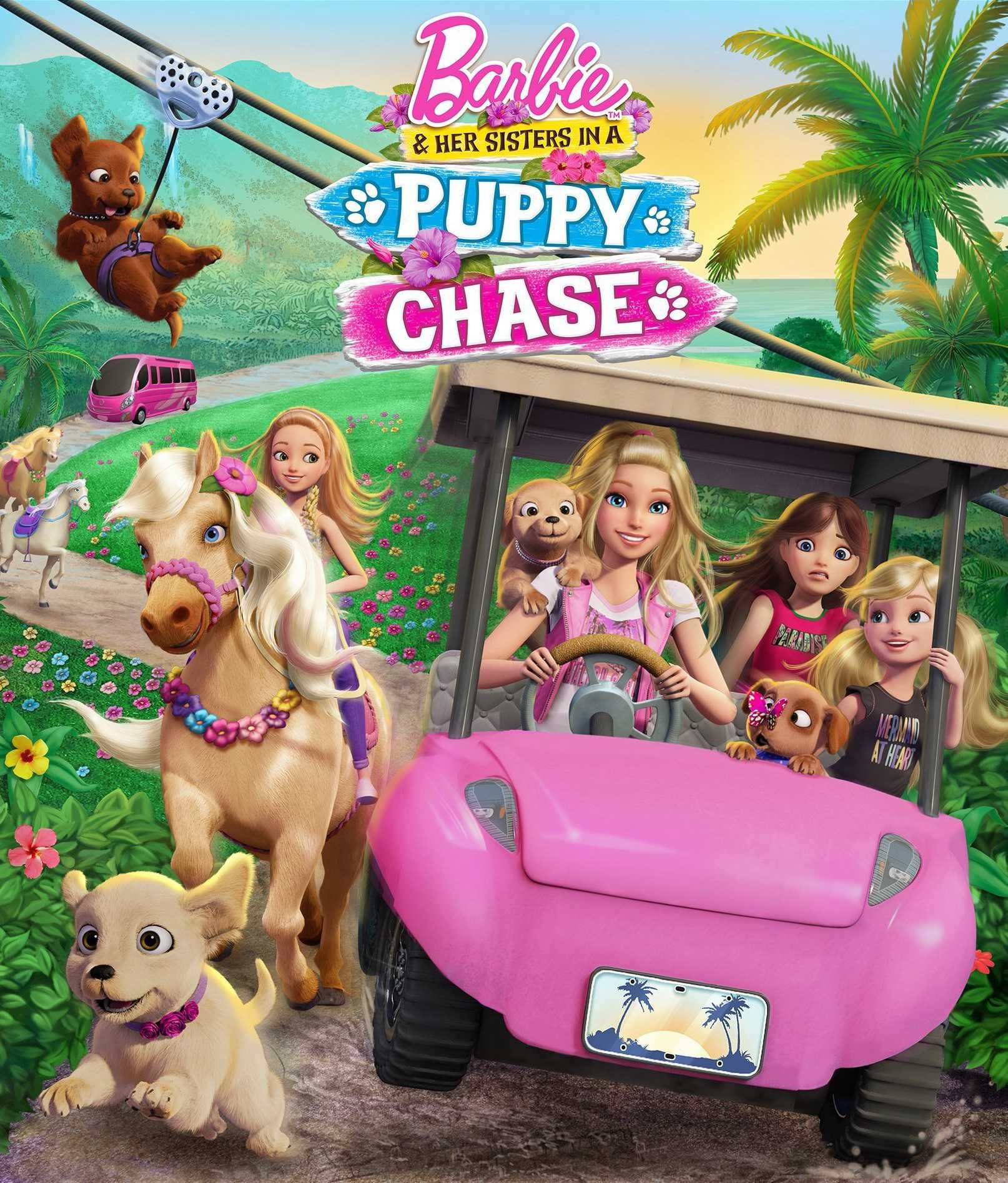 Chị em Barbie đuổi theo các chú cúnHình bìa